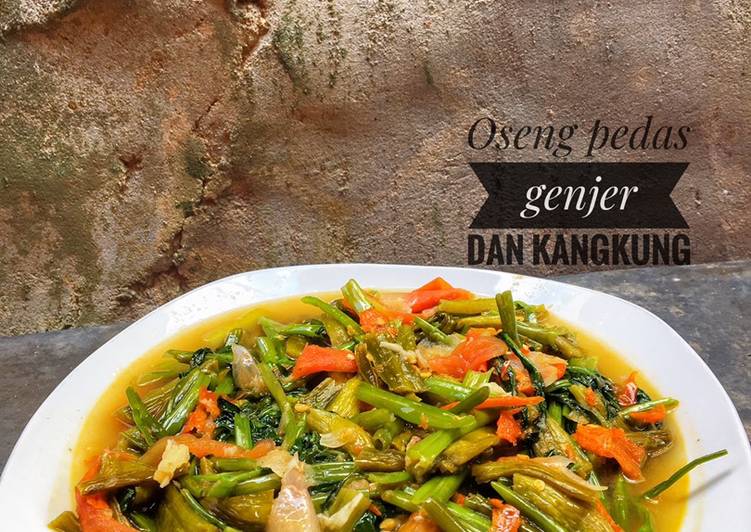 Kiat-kiat membuat Oseng pedas genjer dan kangkung sedap