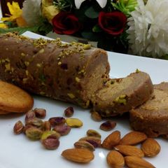 A picture of Biscuits Meethi (Swiss roll style).