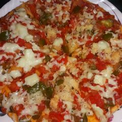A picture of Home made pizza.