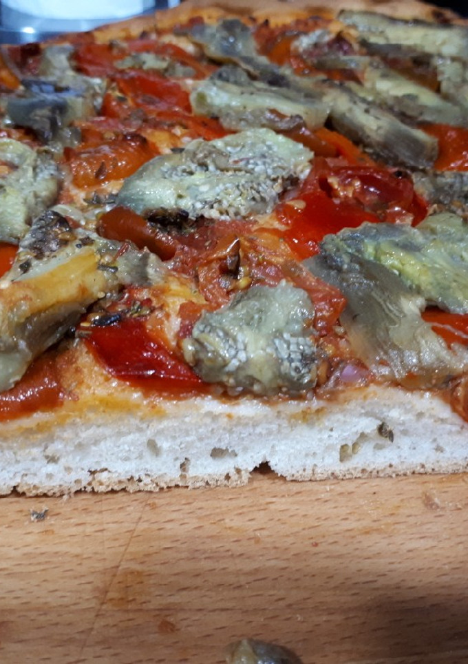 Una foto de Pizza vegana a mi manera