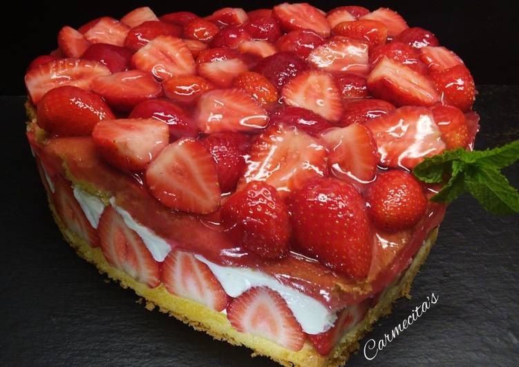 Rezept: Topfen (Quark) Torte mit viel Erdbeeren 🍓🍓🍓🍓🍓🍓 die Knusprig ...