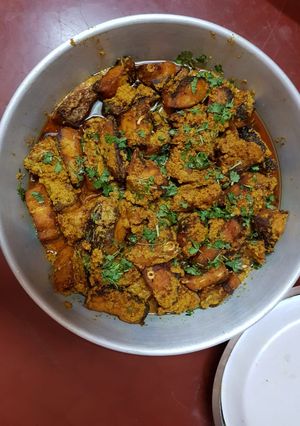 A picture of Fish Kaliya without onion and Garlic.