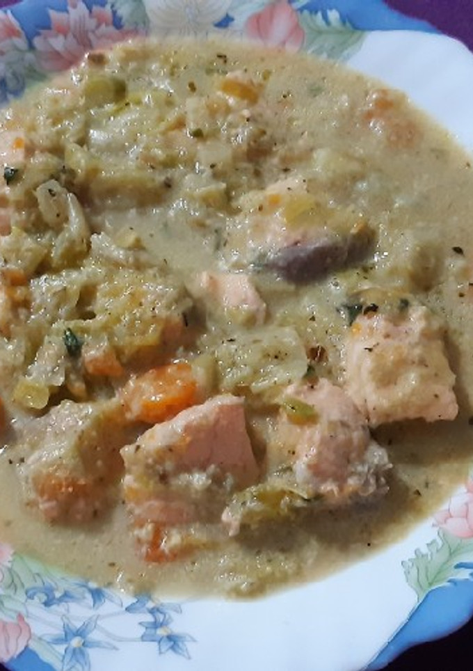 Una foto de Guiso de salmón