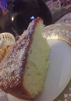 صورة لوصفة كيكة البرتقال بصوص مربى الفراولة والنارجين 🍰🍓