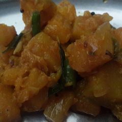 A picture of Lal Bhopla / Pumpkin Bhaji.