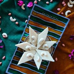 A picture of Kaju Mungfali Katli.