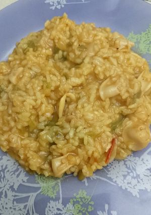 Una foto de Arroz meloso con chipirones