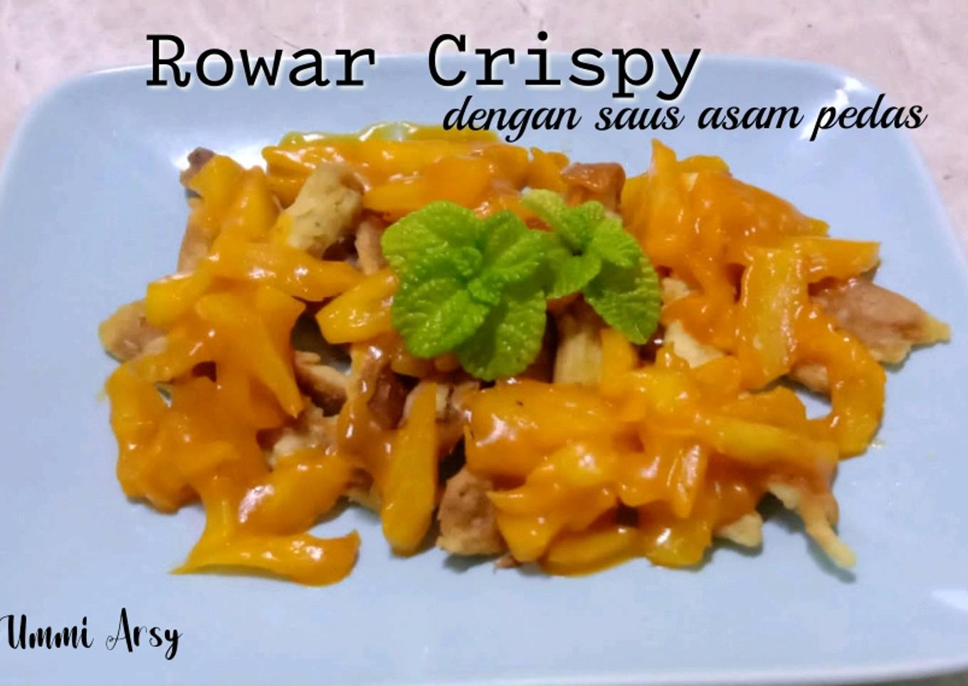 Roti Tawar Crispy dengan saus asam pedas
