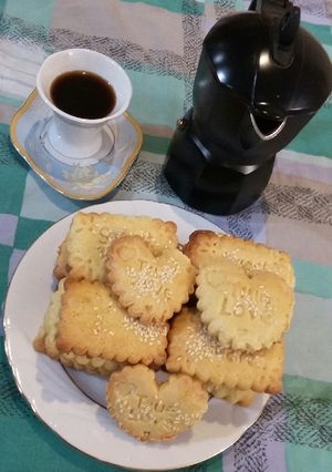 عکسی از دستور بیسکوئیت کنجدی