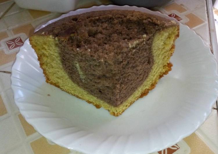 Recipe: Delicious Vanilla marble cake without oven. #4weekchallenge