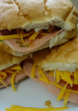 A picture of My cheesed up rolls.