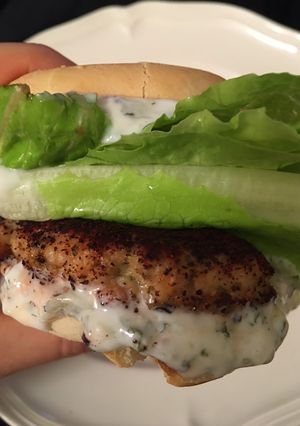 A picture of Low fat Greek turkey burgers.