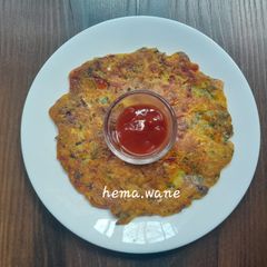 A picture of Moong dal cabbege uttapa.