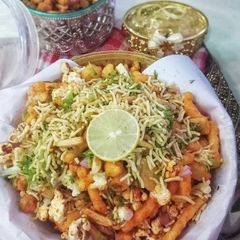 A picture of Kurkure Popcorn Chat.