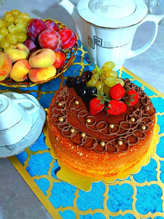 عکسی از دستور 💛کیک کشمشی💛(کیک یک ماهگی دخترم🎊💕