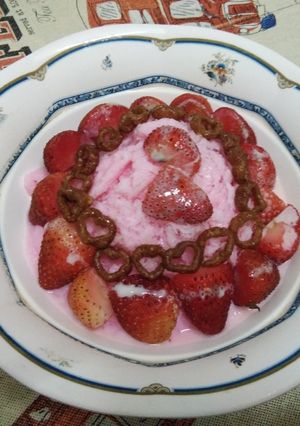 รูปของ บิงซู strawberry milk