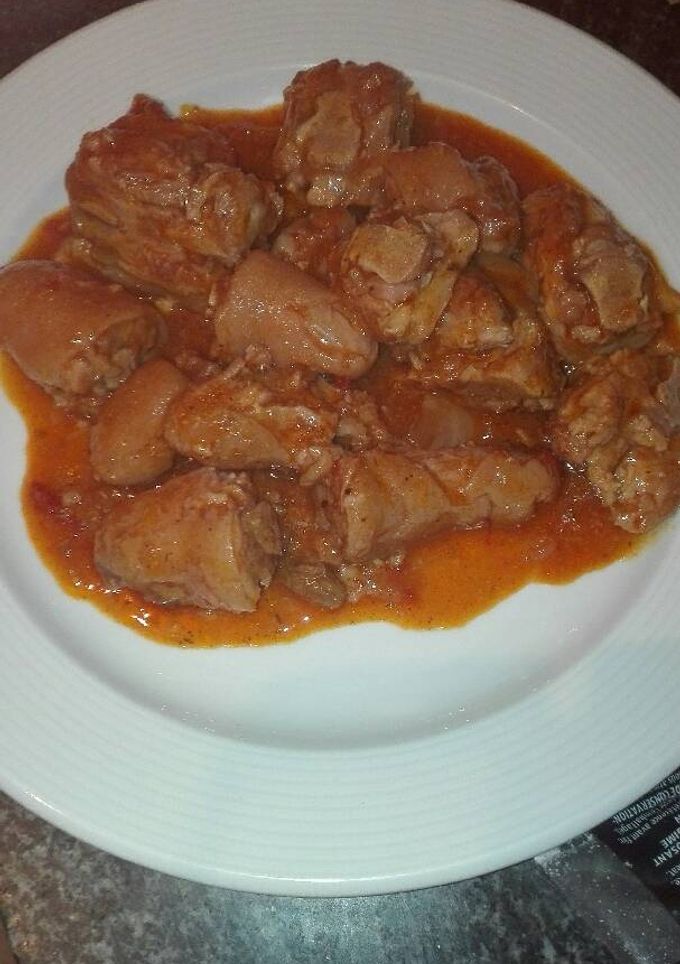 Una foto de Rabo de cerdo en caldereta