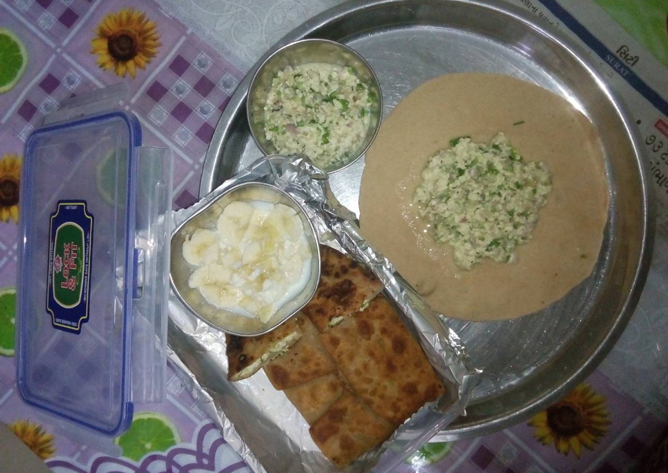 Indian cottage cheese Quick paratha