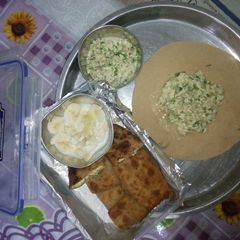 A picture of Indian cottage cheese Quick paratha.