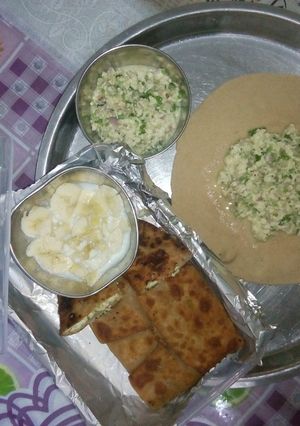 A picture of Indian cottage cheese Quick paratha.
