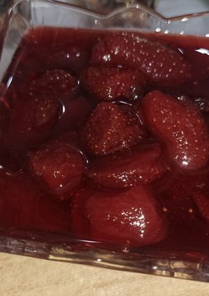 صورة لوصفة مربى فراولة 🍓🍓🍓🍓 اروع من الروعة !!!