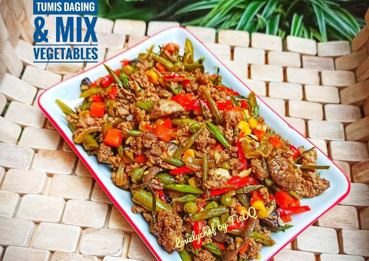Resep Beef Vegetables Stir Fry || Tumis Daging and Mix Vegetables, Menggugah Selera