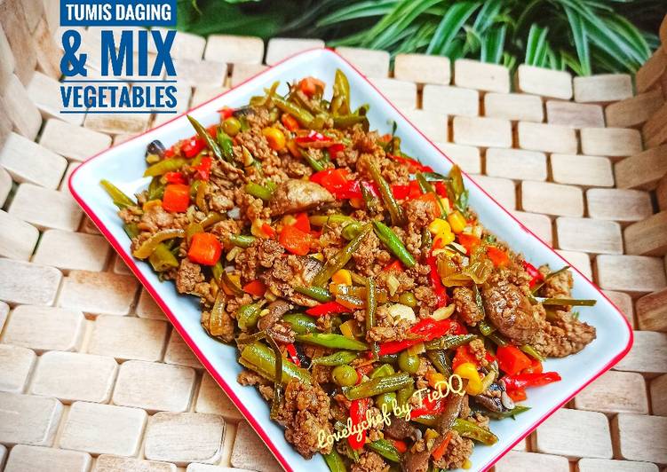 Bagaimana Membuat Beef Vegetables Stir Fry || Tumis Daging and Mix Vegetables yang Menggugah Selera