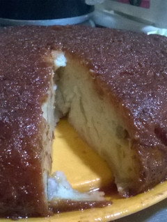 Una foto de Budín de pan con banana
