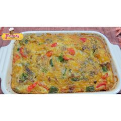 A picture of Egg and minced beef frittata.