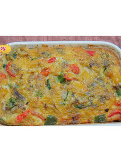 A picture of Egg and minced beef frittata.