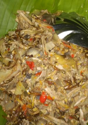 Foto resep Tumis jantung pisang mix teri