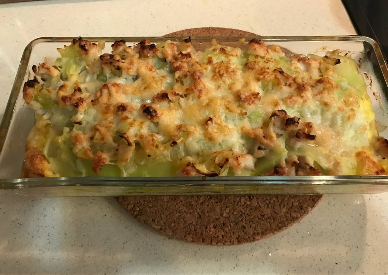 Pastel de calabacín y pollo