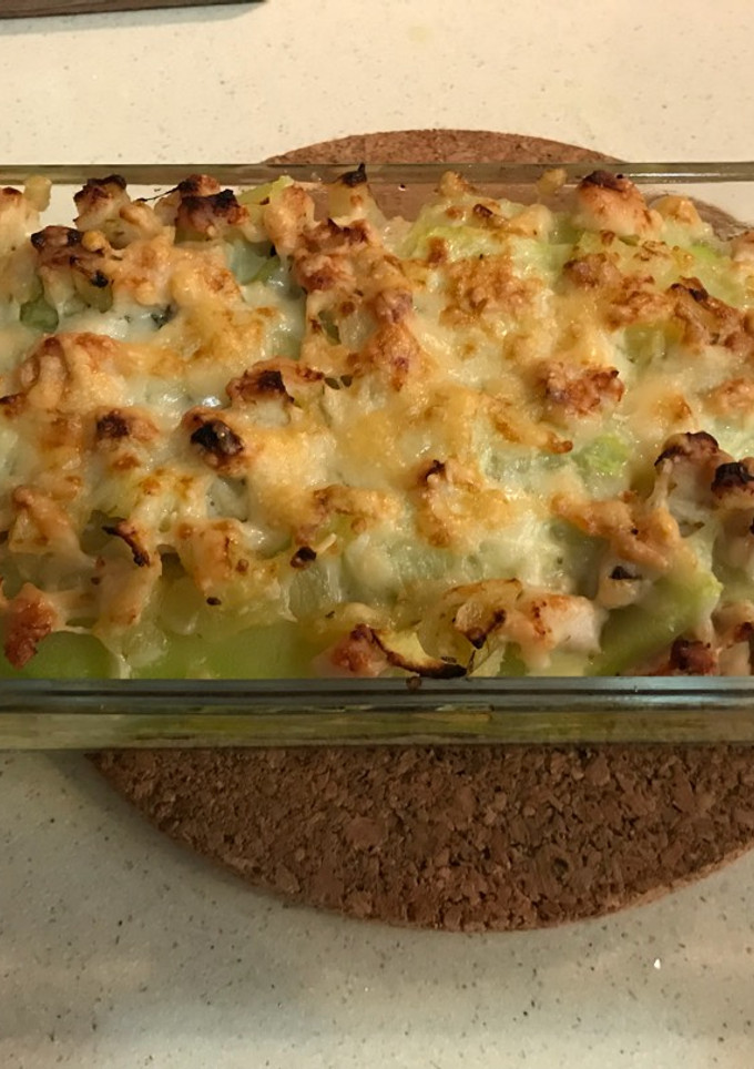 Una foto de Pastel de calabacín y pollo