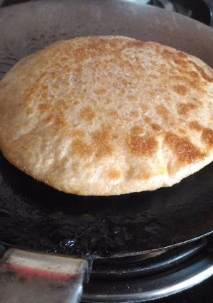 A picture of Leftover laddu paratha.