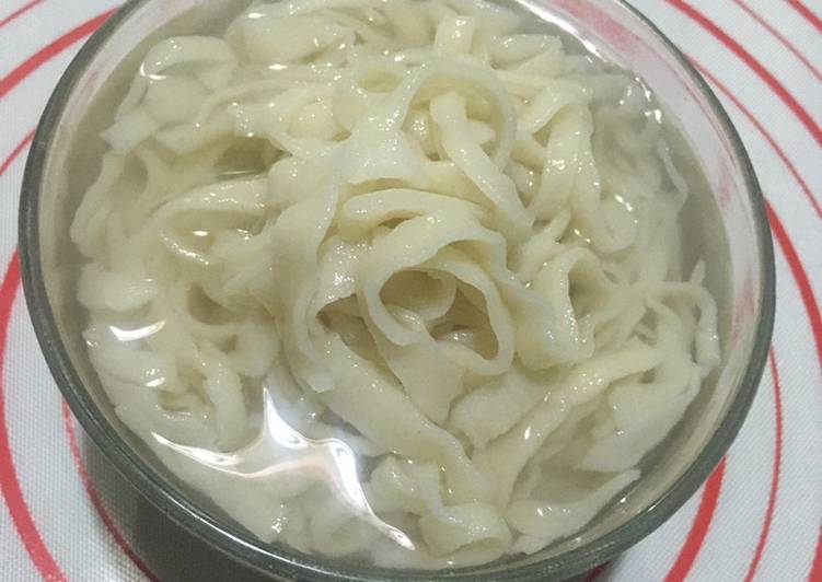 Langkah Mudah untuk Menyiapkan Homemade fresh ramen noodle / udon ala fe (mi ramen homemade) Anti Gagal