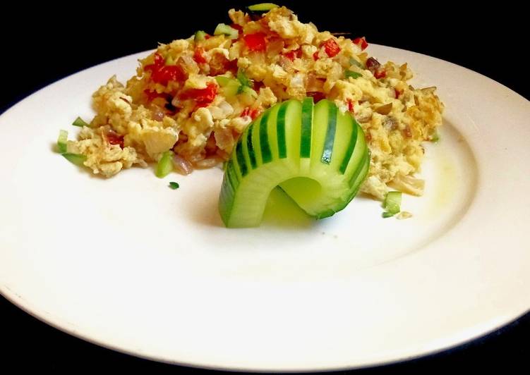 Scrambled egg with Cucumber