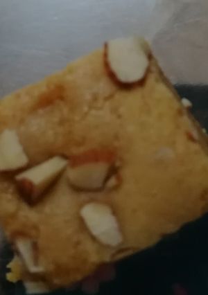 A picture of Besan ki burfi.