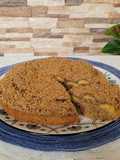 Torta -cuca- de banana con crumble