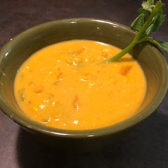 A picture of Spicy sweet potato corn chowder.