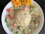 Herby Rice Bowl 🍚 With Grilled Paneer For Lunch