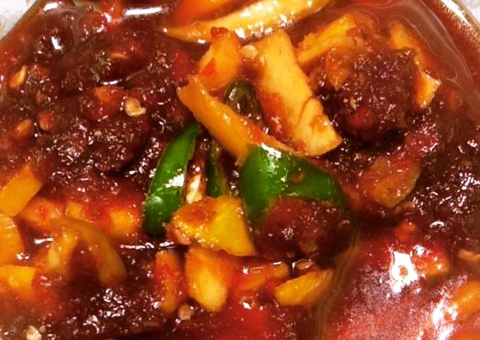 Sambal mercon kedondong (Asam Pedas Manis Asin)