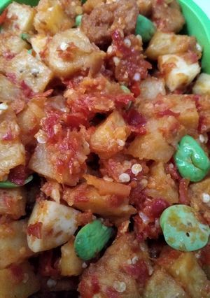 Foto resep Balado kentang tahu baso Pete