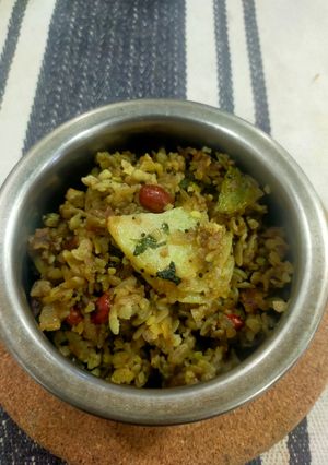 A picture of Masala Poha (Red Masala Poha).