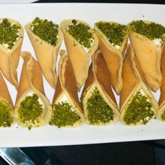 KATAYEF B KASHTA (LEBANESE CREAM DESSERT) A picture of KATAYEF B KASHTA (LEBANESE CREAM DESSERT).