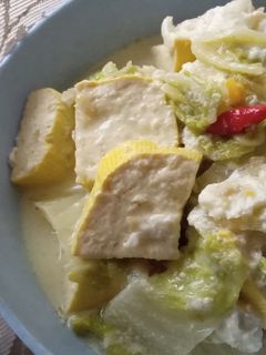 Foto resep Sayur Tahu Sawi Putih Santan