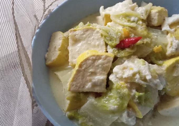 Resep Sayur Tahu Sawi Putih Santan Oleh Iskan Detia Cookpad