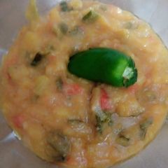 A picture of Aloo hari pyaz ka bhurta.