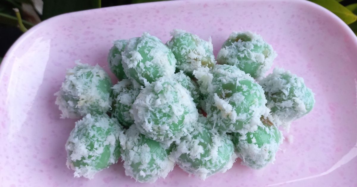 Klepon tepung ketan putih
