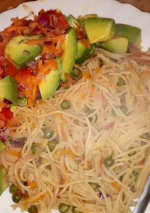 A picture of Fried spaghetti.