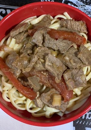 Una foto de Tallarín Saltado de carne